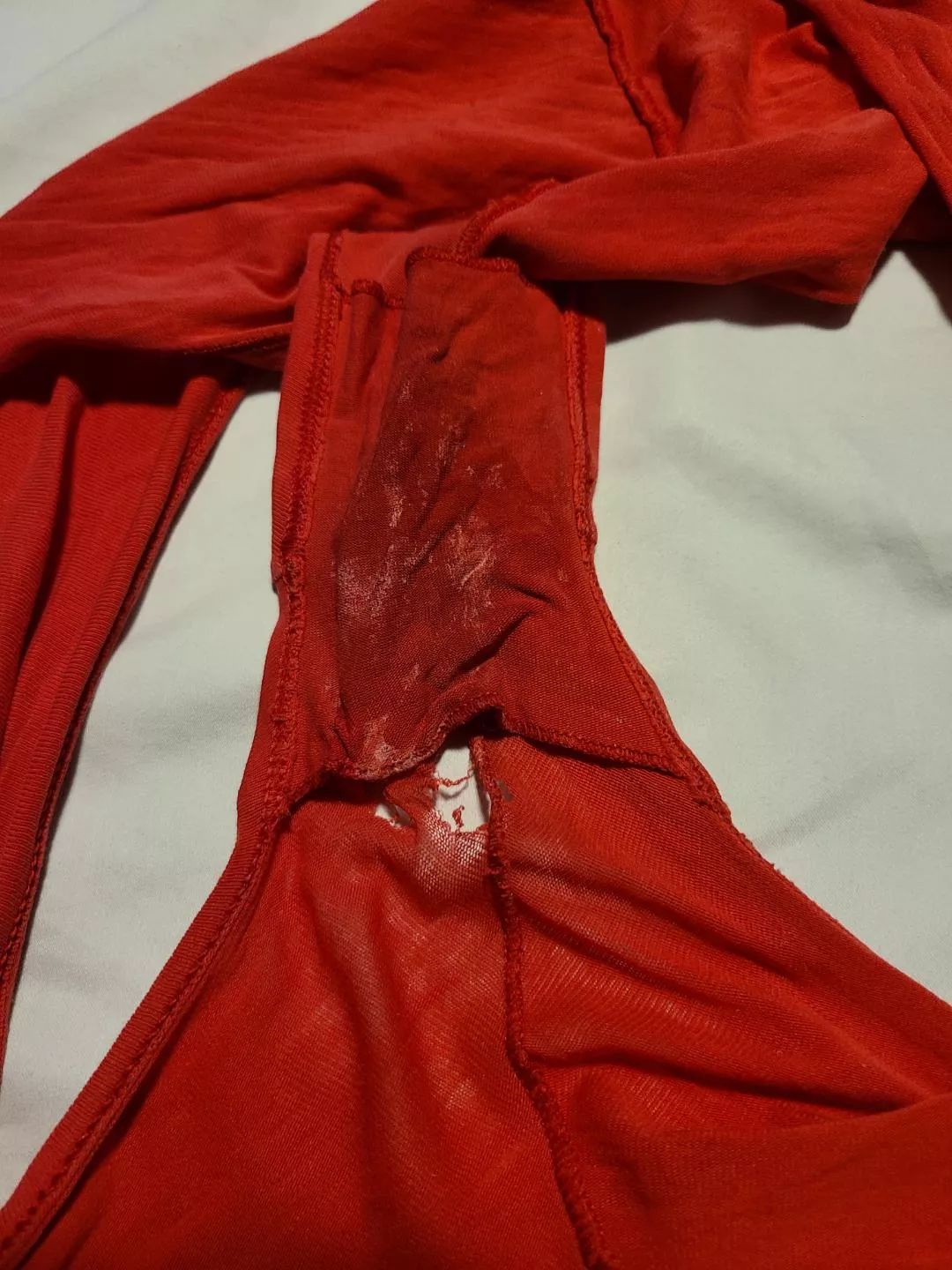 1 of my oldest pairs of panties I have soaked in my love 😚 posted by drummer3088