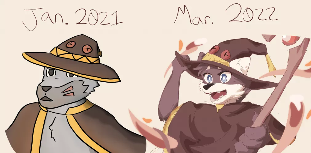 1 Year of practice (Art by me) by idofurryart