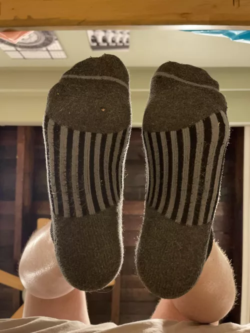 12 more work hours added to these socks. They reek 🤢. Who wants them ? by sockdud3