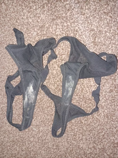 2 identical pussy creamed thongs by Bigwazza12