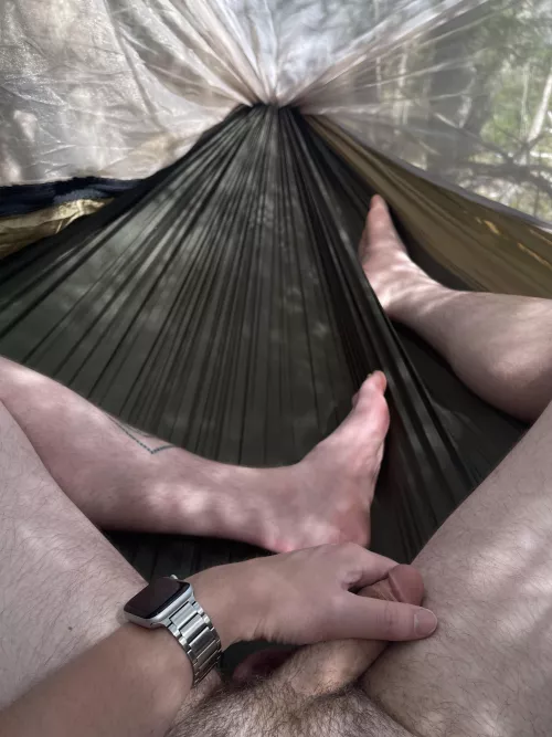 2 miles into the woods - was too hot to hammock with clothes on. by JimminyJogs24