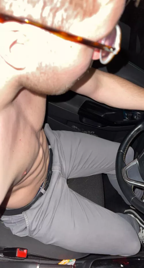 21 [m] driving home after my workout by blondboyjan