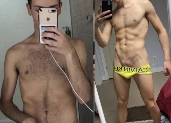(22) Rate my 3 months transformation 1-10 ✅ by Fittttbooyyy