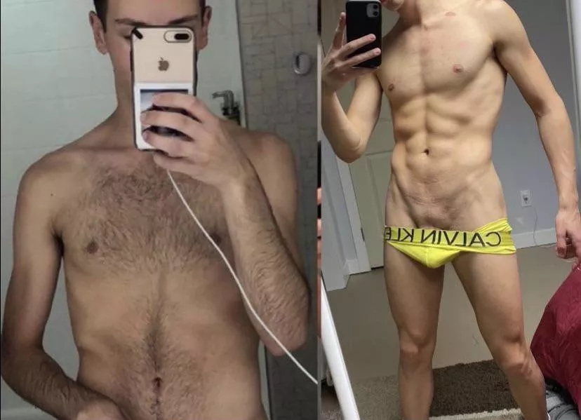(22) Rate my 3 months transformation 1-10 ✅ posted by Fittttbooyyy