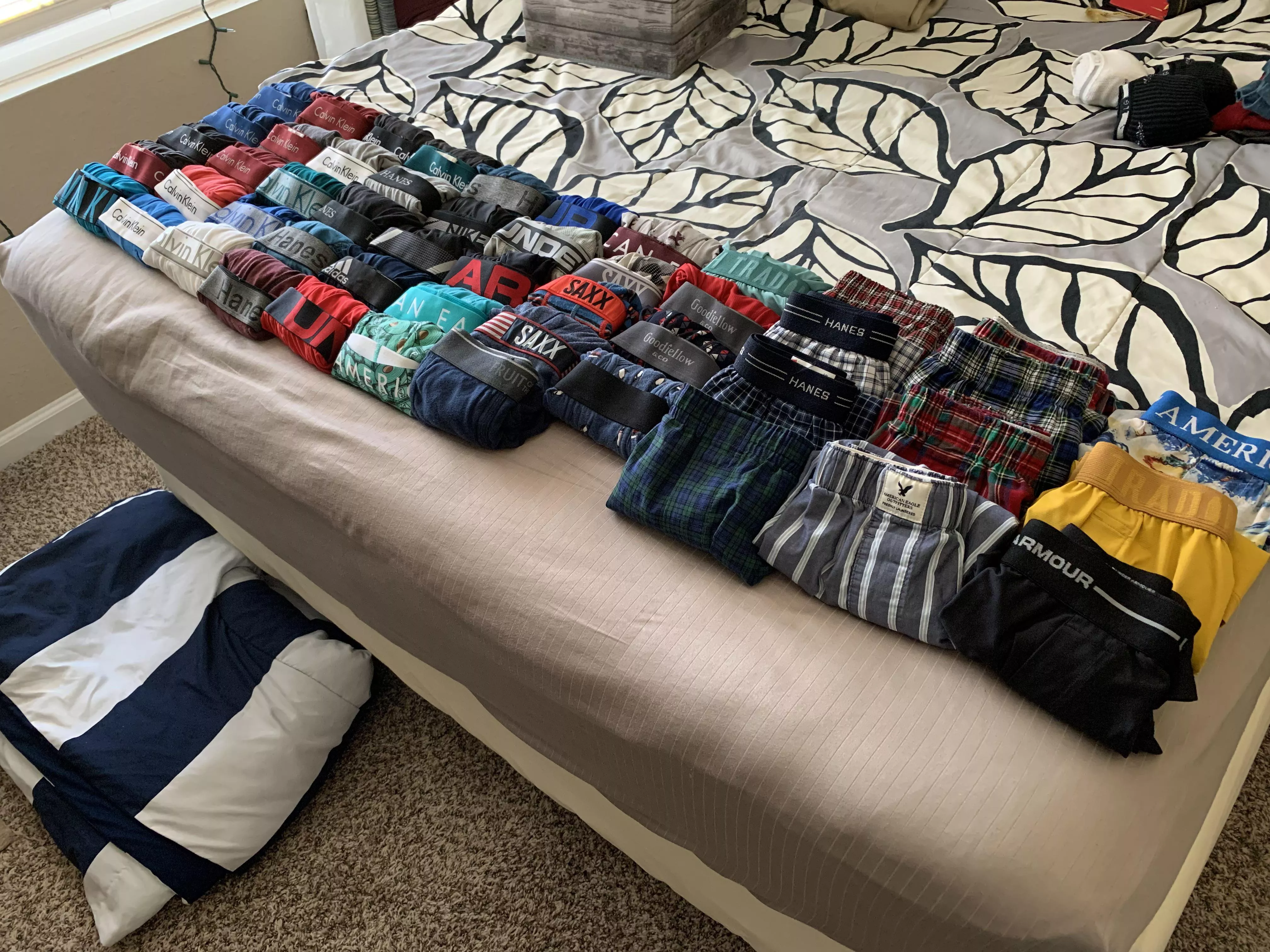22 yo college dude here. Just wanted to show off my underwear collection I’ve got going on for the past few years ;) both wear boxers and boxer briefs posted by floridianlatinist