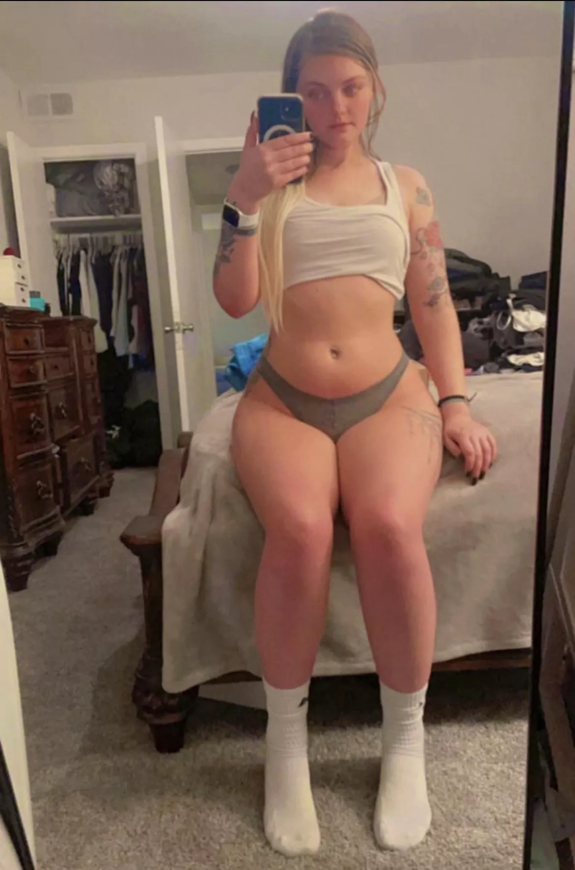 [23] [f] tank & tube socks posted by Phillygirl223