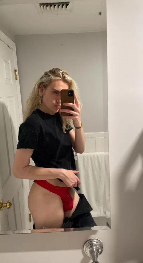 (24) my red thong is my fav❤️🥰 by Oracle_adonis