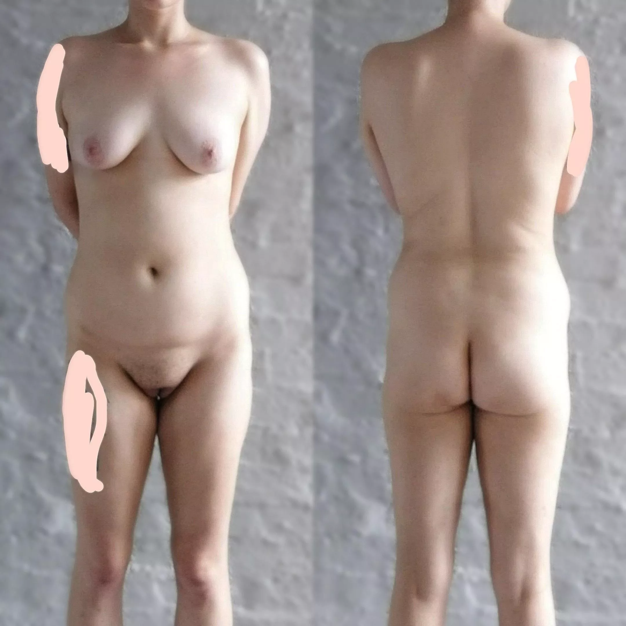 24f/70kg/5'10. Hate my long broad back, narrow square hips and short butt crack. I feel very manly. posted by istillfeelthesamenow