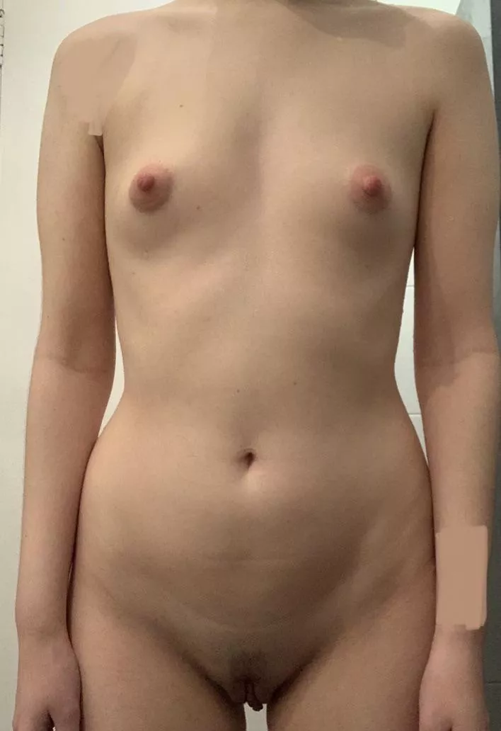 26, 165cm, 118lbs. Never been a fan of my small boobs and big nipples, and of my square shoulders posted by ScottishShy