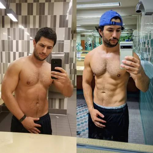 27 years old on the left, and 31 on the right. Made a few positive habit changes over time to get the body I wanted. What do you all think? by Matt_texaz