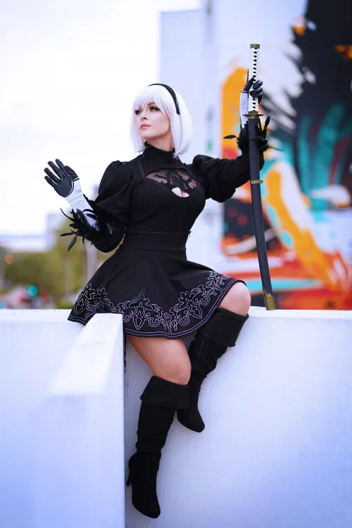 2b from NieR:Automata [self] by dinoxrobot_