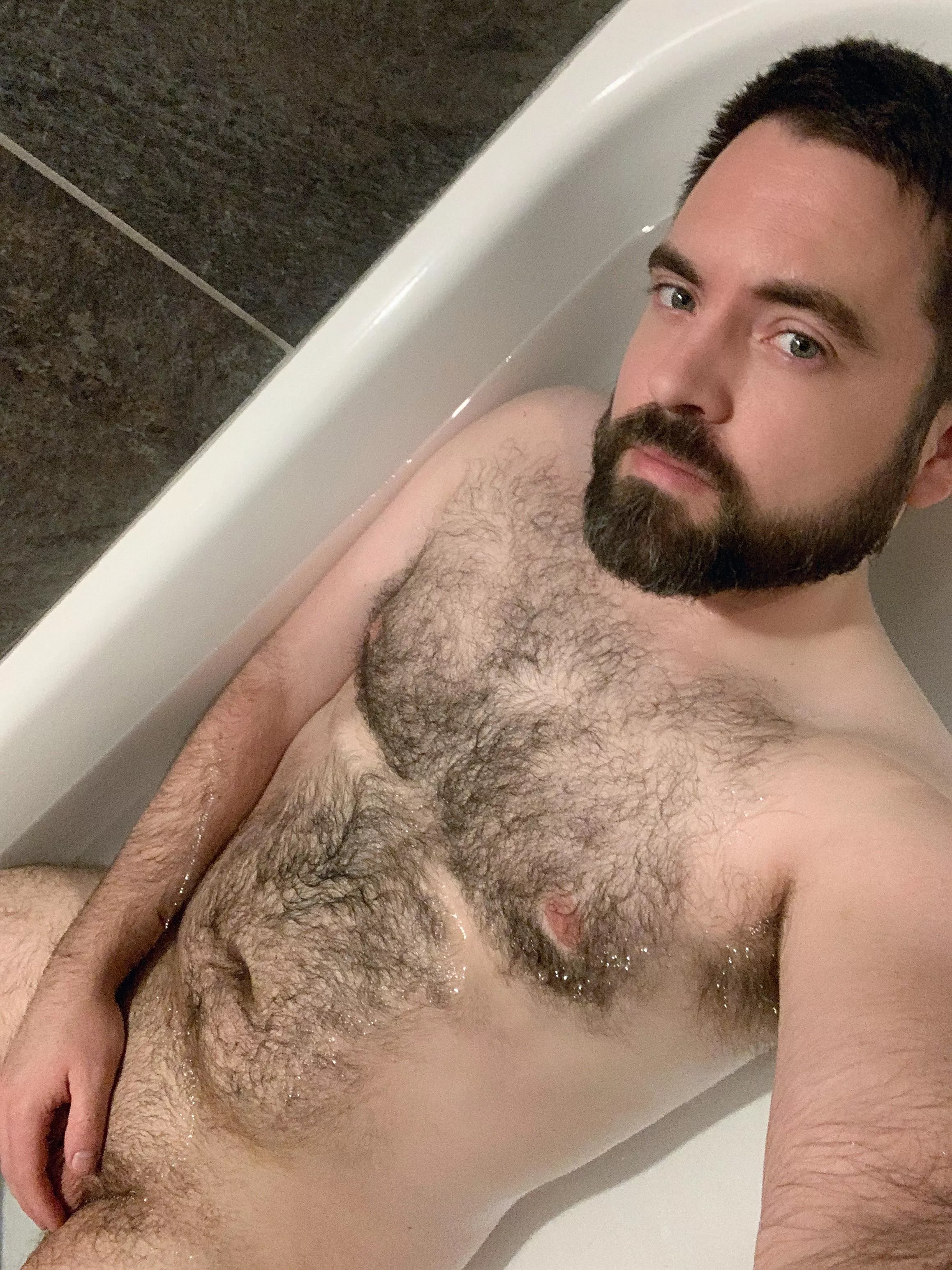 36 in the tub, had spinal surgery so this is my photo shoot location of choice. Water relief of pressure. posted by JT_301