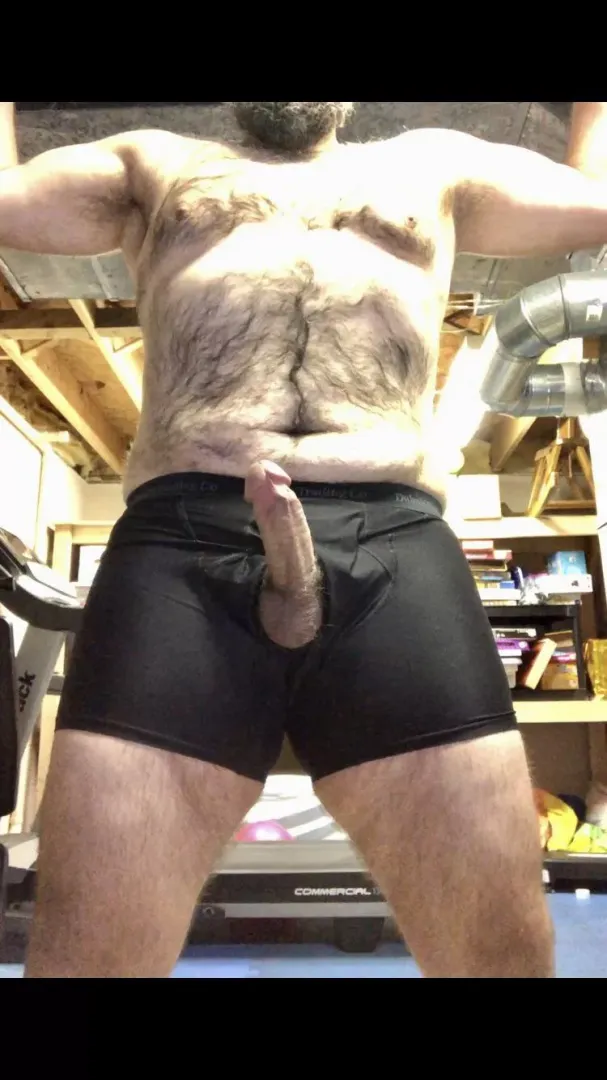 [36] todays post workout pic. Tryin to get rid of some of this dadbod. Down 63 pounds! posted by WifeLovesCreampies