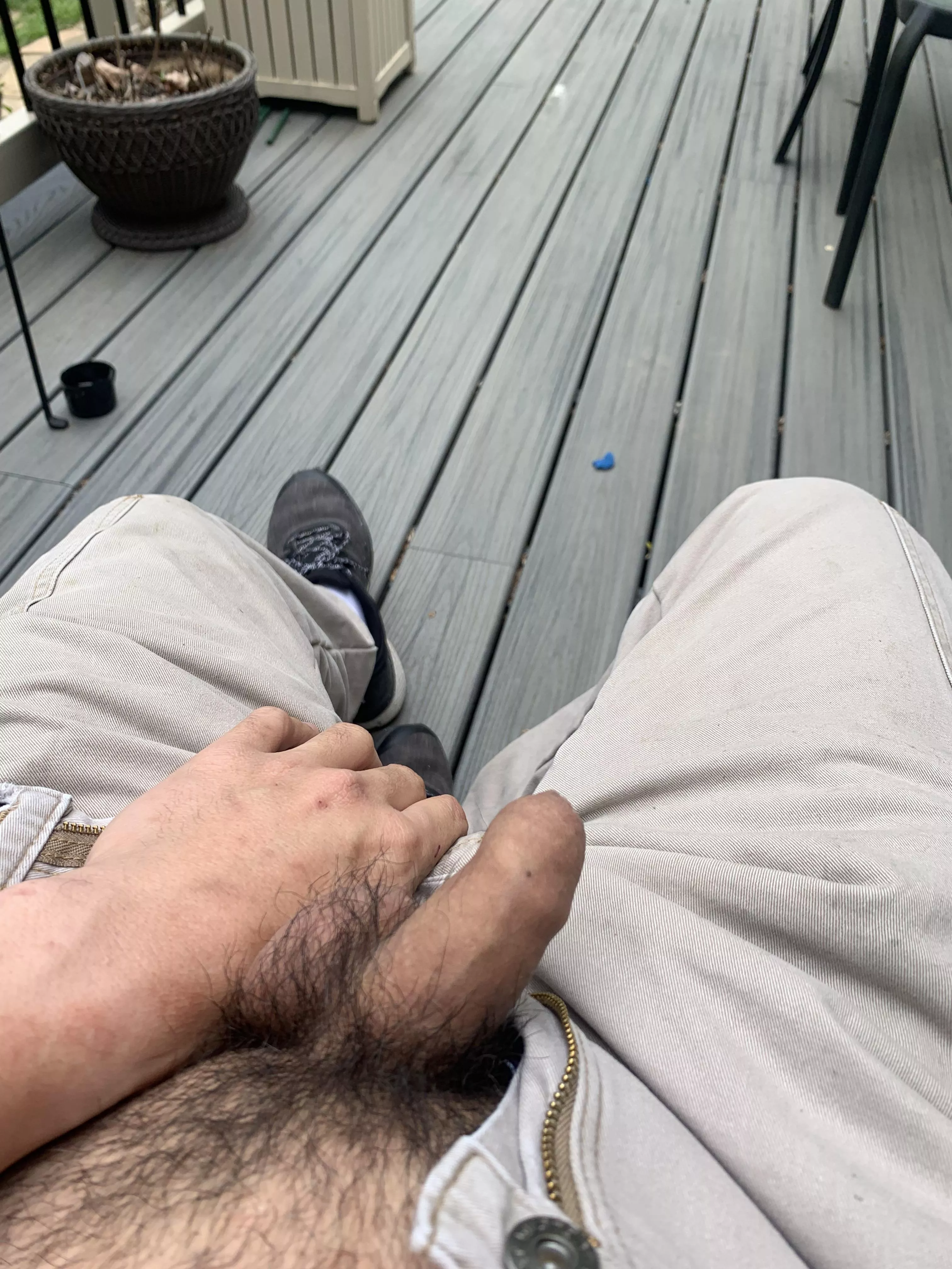 [37] sitting outside with my small cock out posted by slowtime84