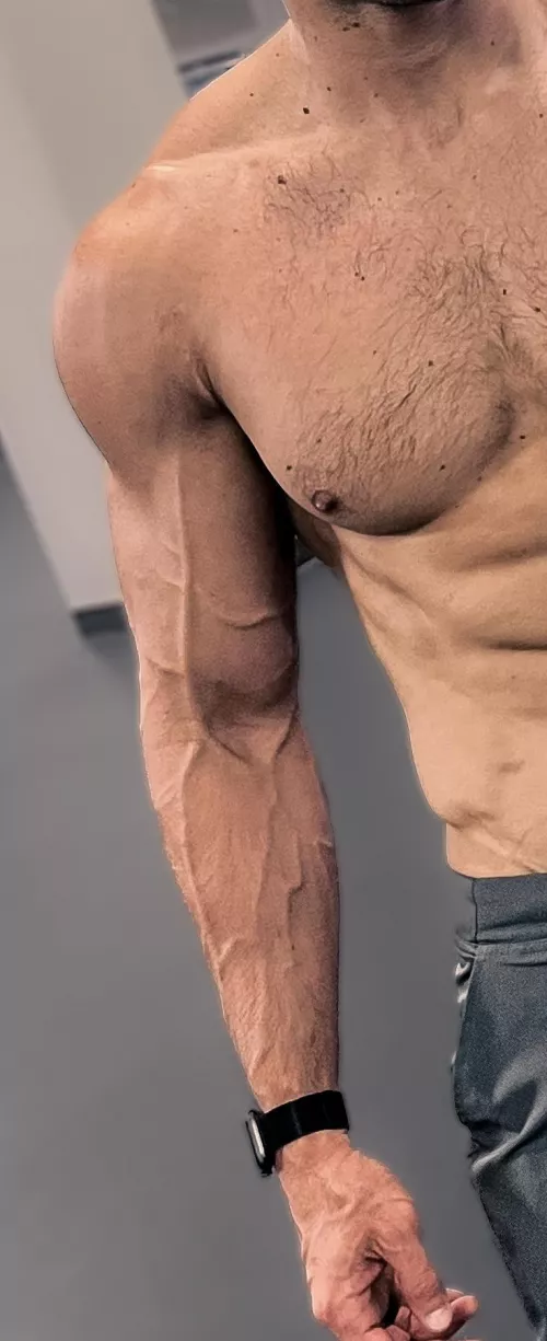 [39] Looking vascular after a quick late night workout. by LivingLife858