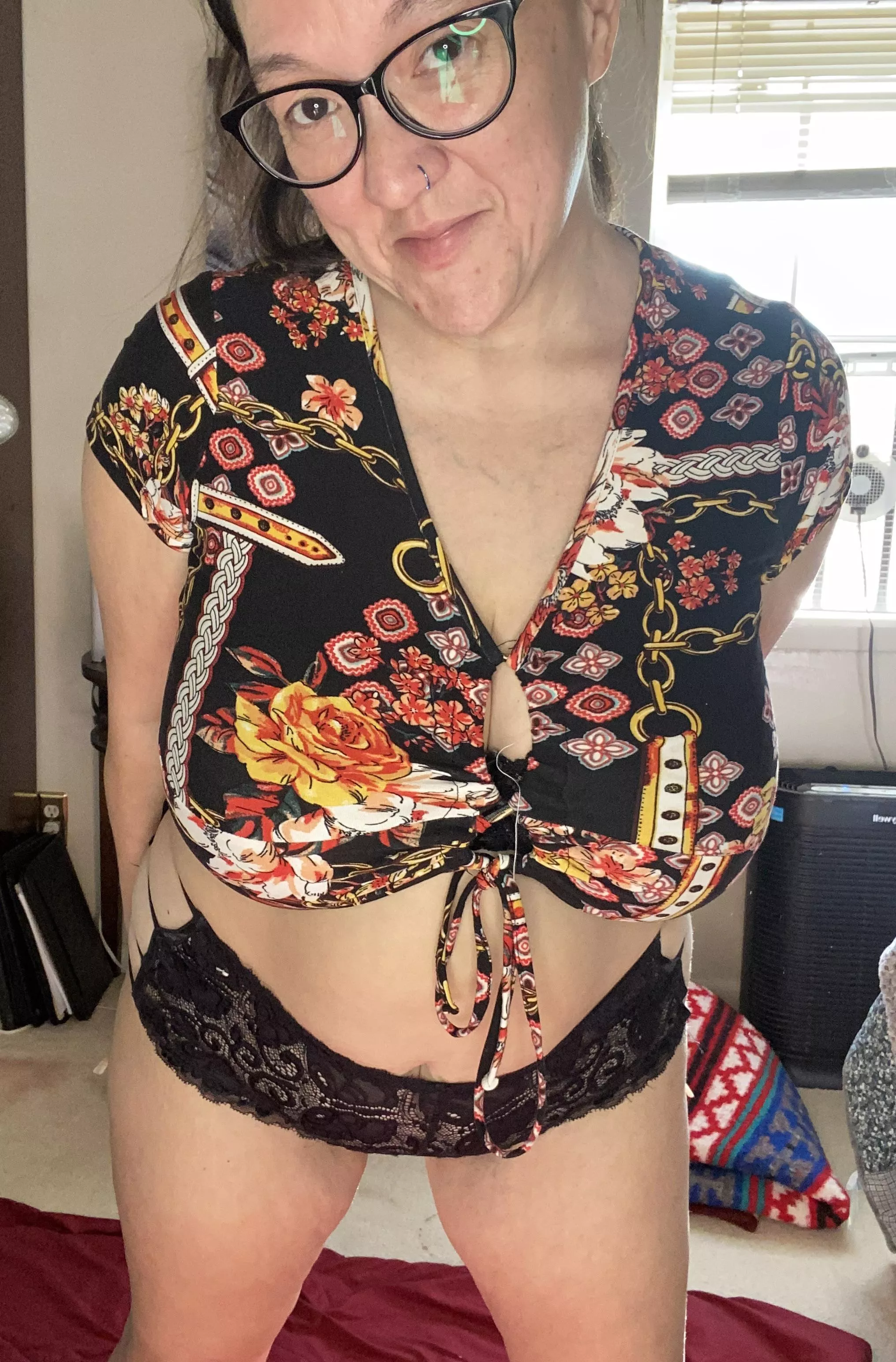 44yrs old, aged like a fine wine, and meant to be savored. Enjoy the view, I know I do. posted by Recent_Pattern_5424