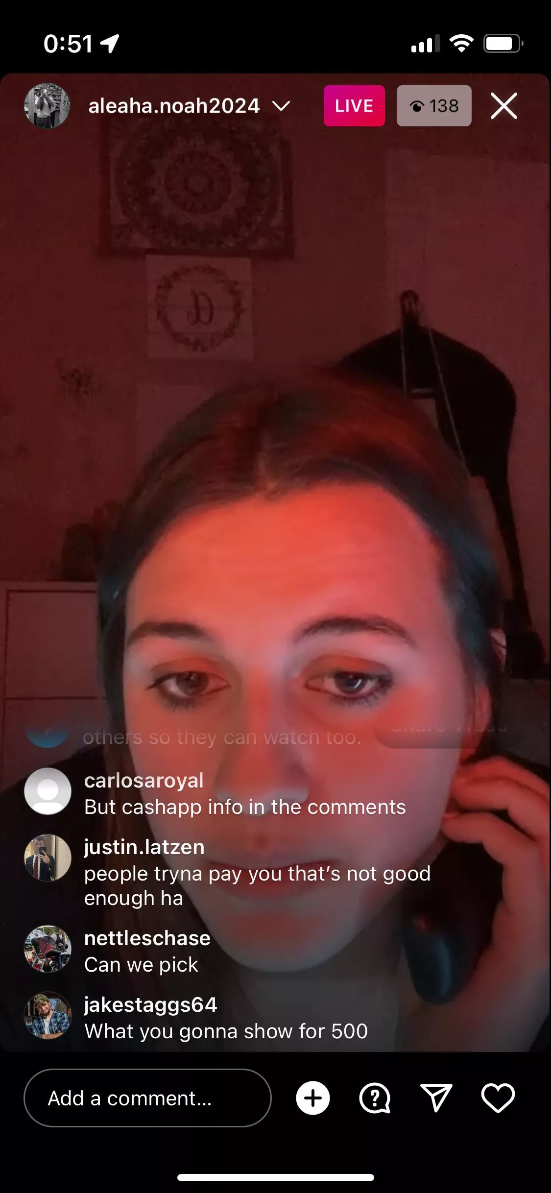 500 viewers she pops out posted by Queasy_Permission_44