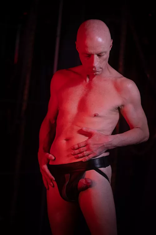 [58] I love wearing my leather jock, maybe too much. by MichaelDeCrow