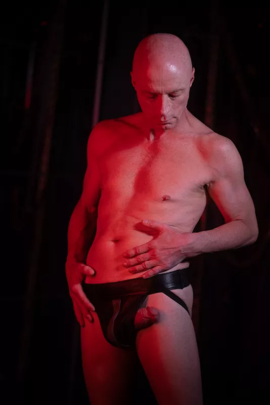 [58] I love wearing my leather jock, maybe too much. posted by MichaelDeCrow