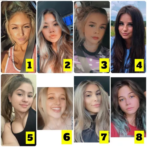 [8] Based on this one set of selfies, who has the prettiest face? by SlyGuy888
