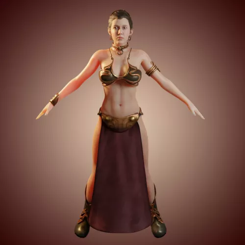 A 3D recreation of Carrie Fisher's iconic Slave Leia (Pornunga34) by The_Horny_guy10