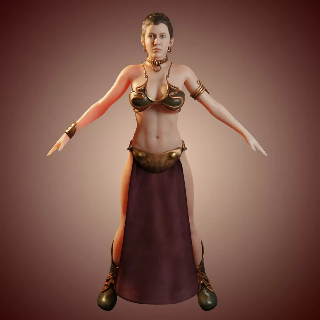 A 3D recreation of Carrie Fisher's iconic Slave Leia (Pornunga34) posted by The_Horny_guy10