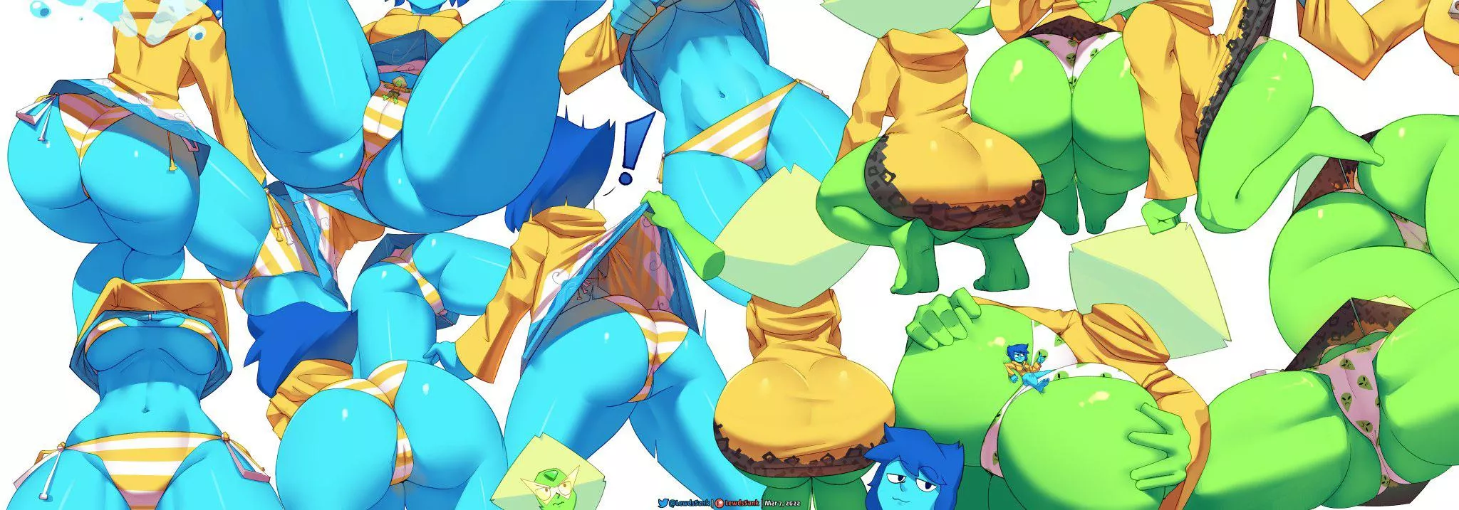 A batch of Lapis and Peridot by LewdsSonk posted by renegade_zibit