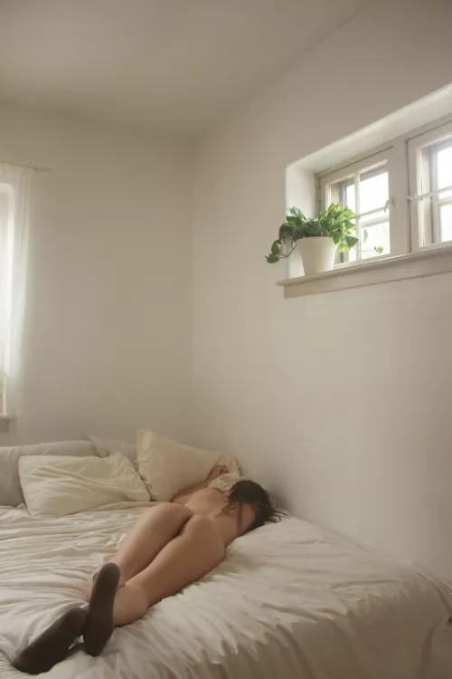 a casual self portrait from a year ago :-) i miss my white walls 😭 by naltiak_