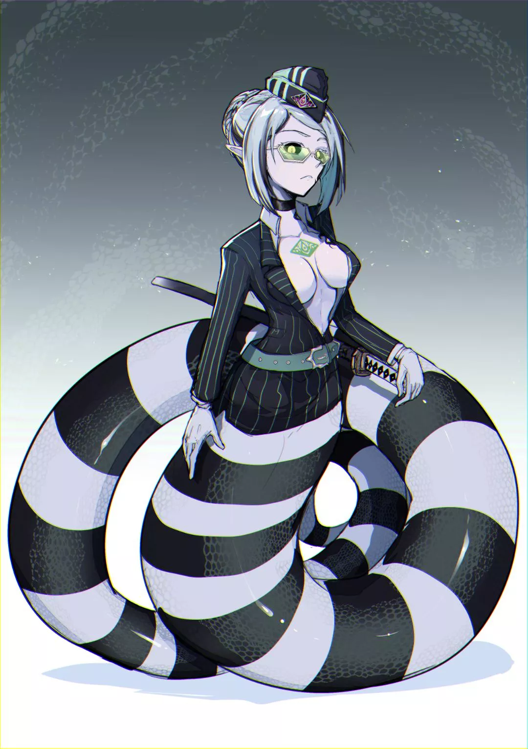 A cool black and white Lamia i found :3 (ryuu tou) posted by AnnualObject
