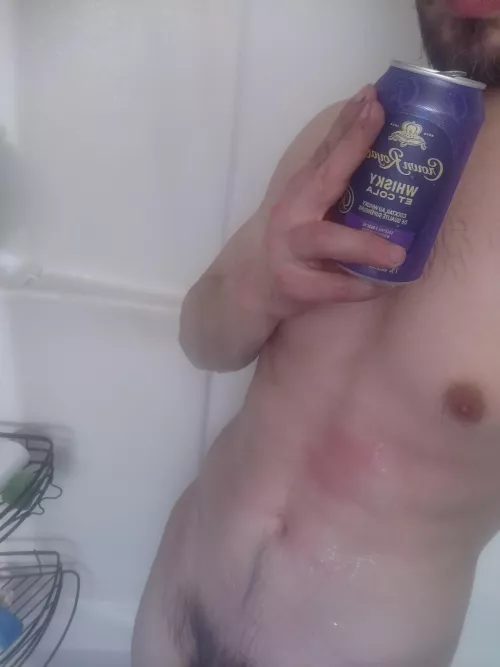 a day filled with stress and rage (M)akes shower+alcohol all the more necessary 👌 by YegMan25