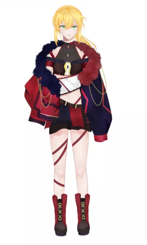 A few days ago I showed introduced you to me, now I'd like to show you my new live 2d model! twitch.tv/masalucci by yamask888