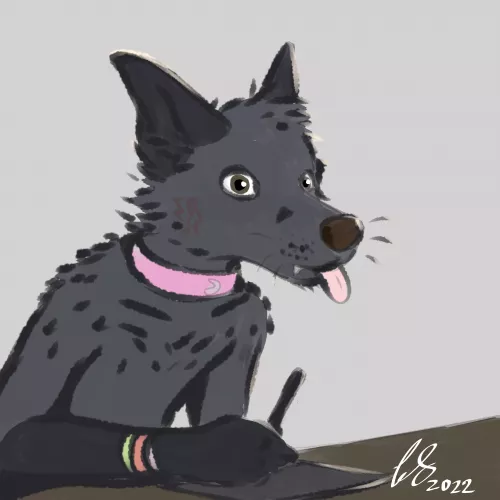 A fox drew this fox drawing what, probably another fox (by @FurrySoren on Twitter) by FurrySoren