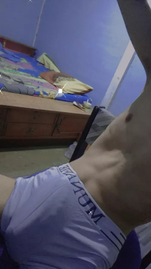 A huge bulge and abs make a great combo 😈 by CoyoteNo4105