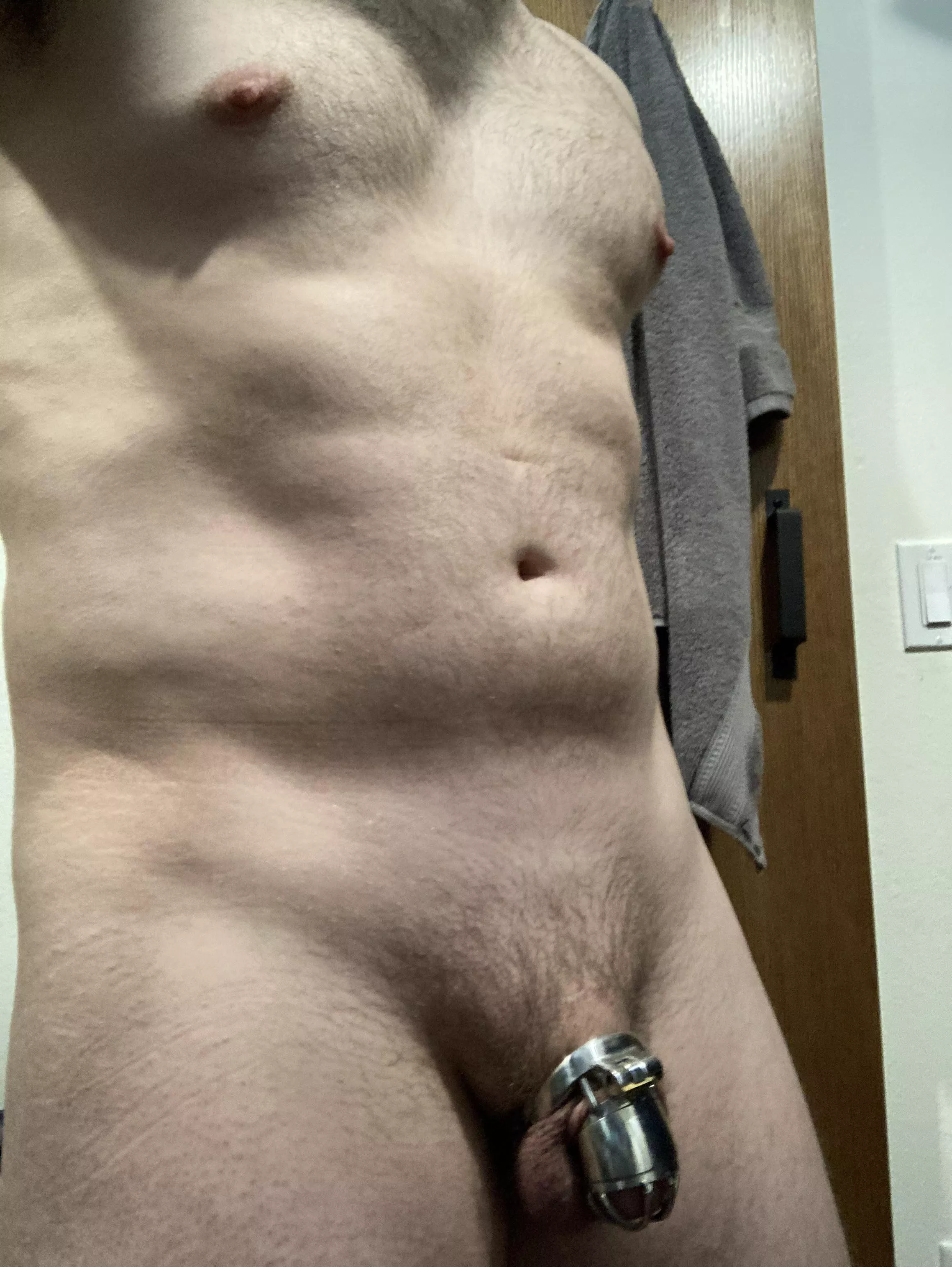 A little hard in my cage this morning. posted by Slapface1