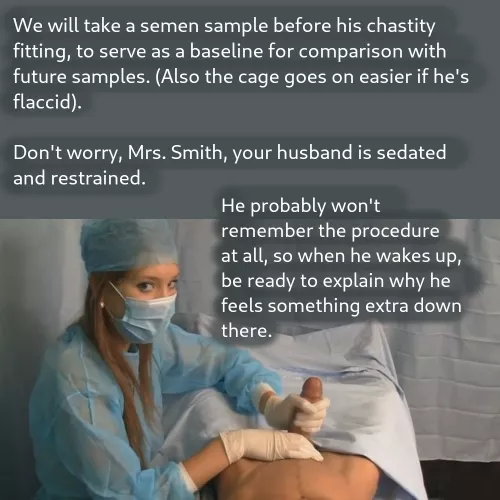 A needle, and suddenly you're at home feeling drowsy and wearing a cage by vtepes614