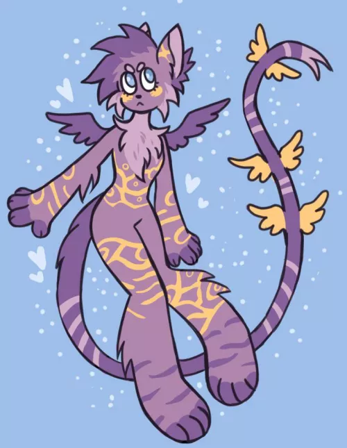 A new character design 😋 her name is butterfly by wubsybubsy