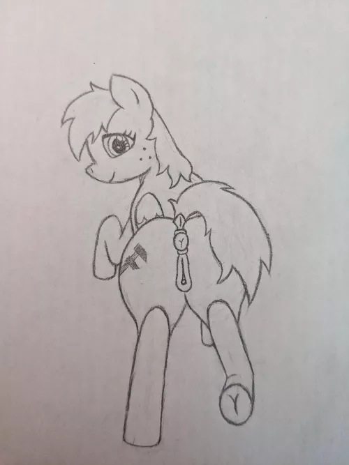 A pony presenting to a mysterious stallion. Art by me by The360Bandit