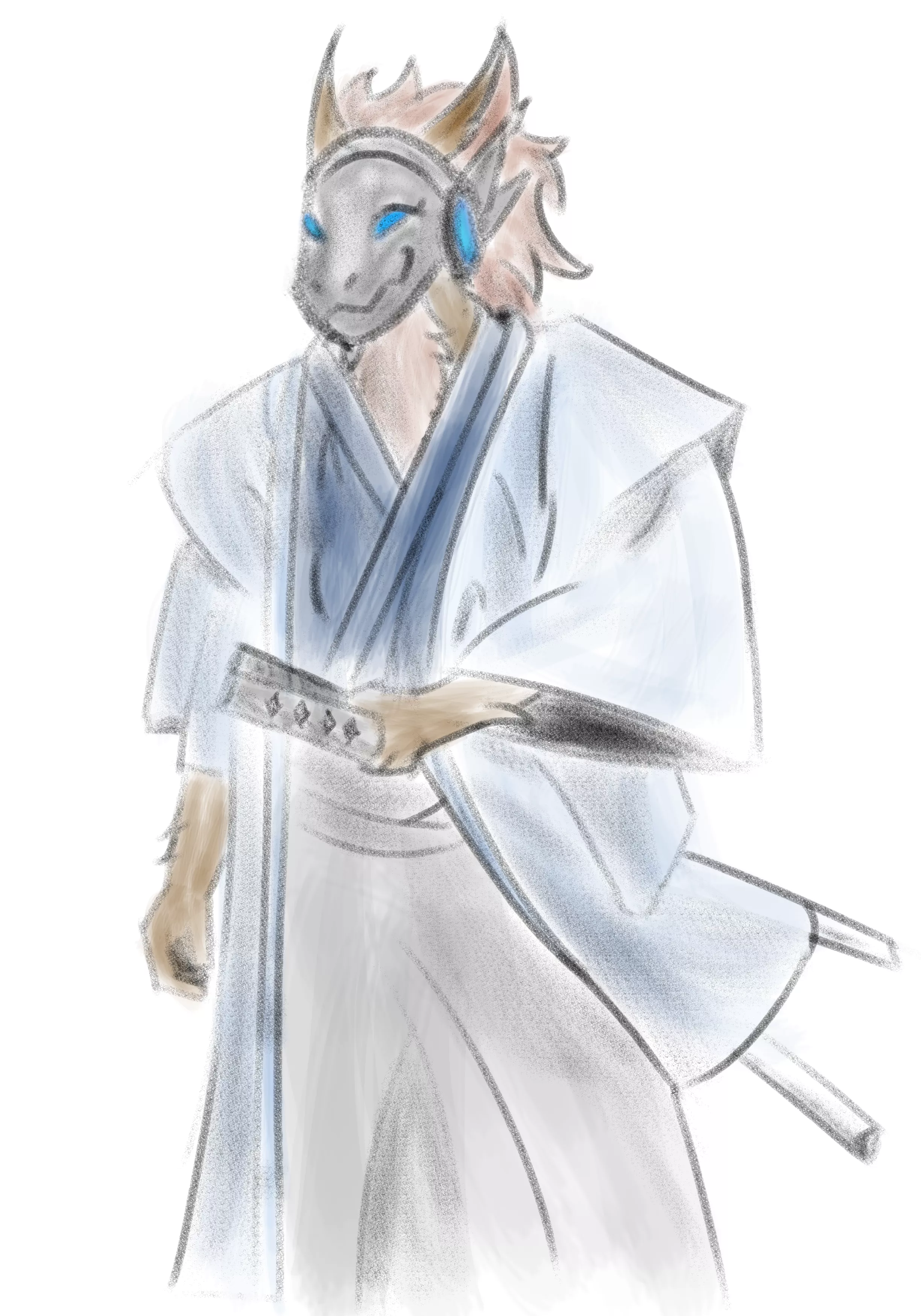 A protogen character I drew. posted by GartorKalden