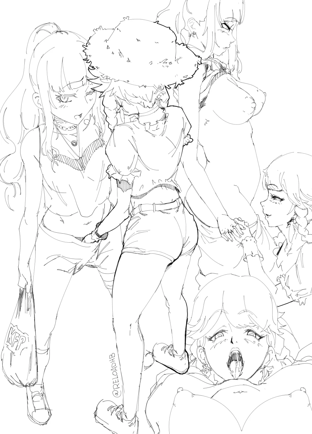 A Quick Calli and Kiara Sketch (R-E-L-O-A-D) [HoloEN] posted by AmmoBot-Hb