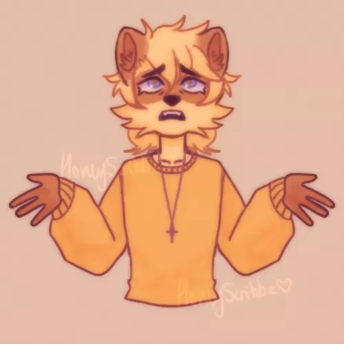 A quick doodle of my sona! by honeyscribbz
