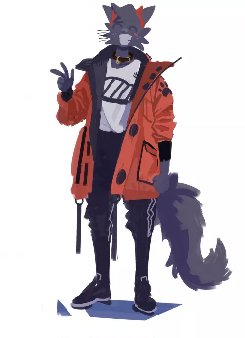 a redesign of @ZetsyLemonss's cat by @haozhufu on twitter by Calpico_Calpis