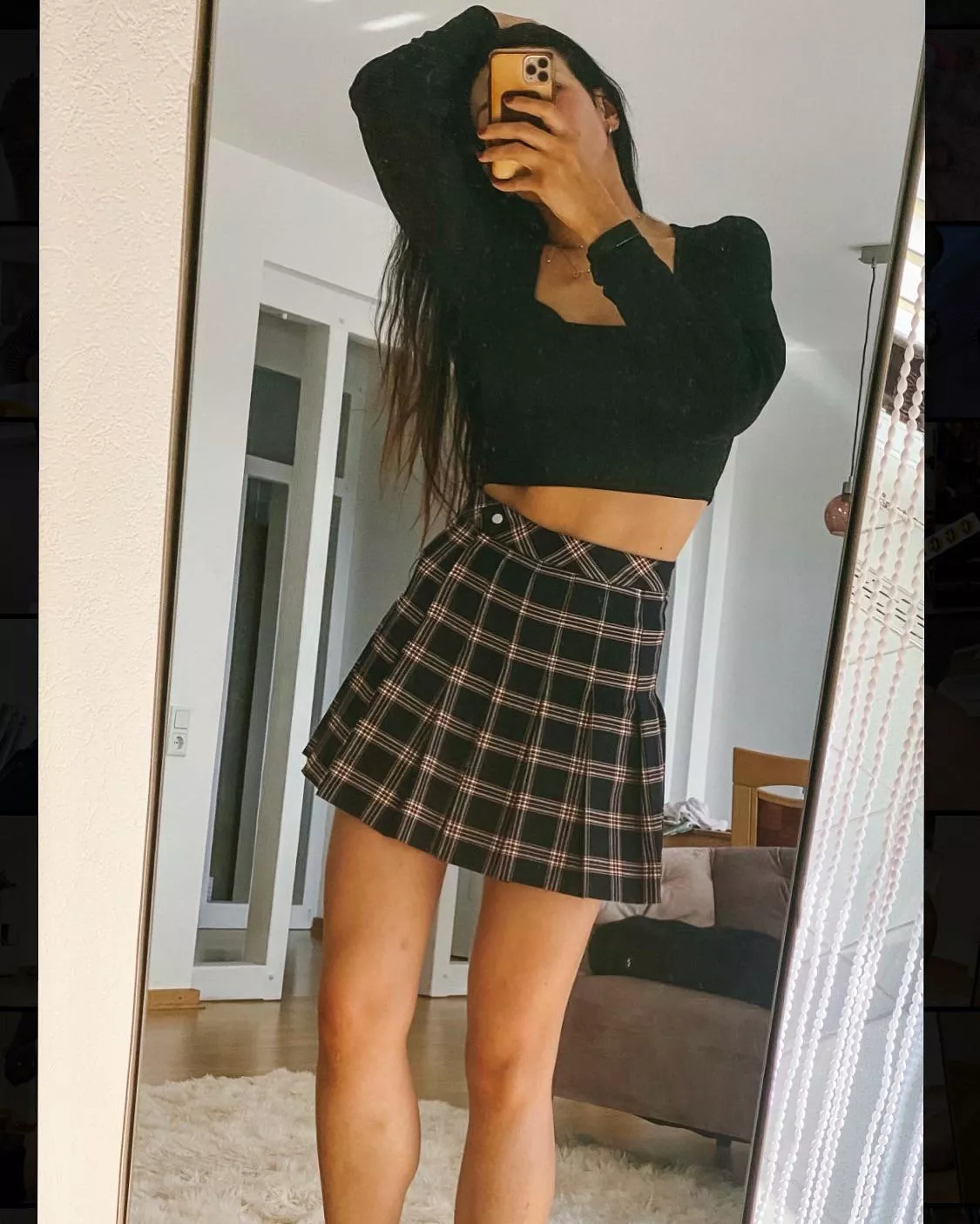 A schoolgirl skirt and a crop, what could be better? posted by DelinaRose
