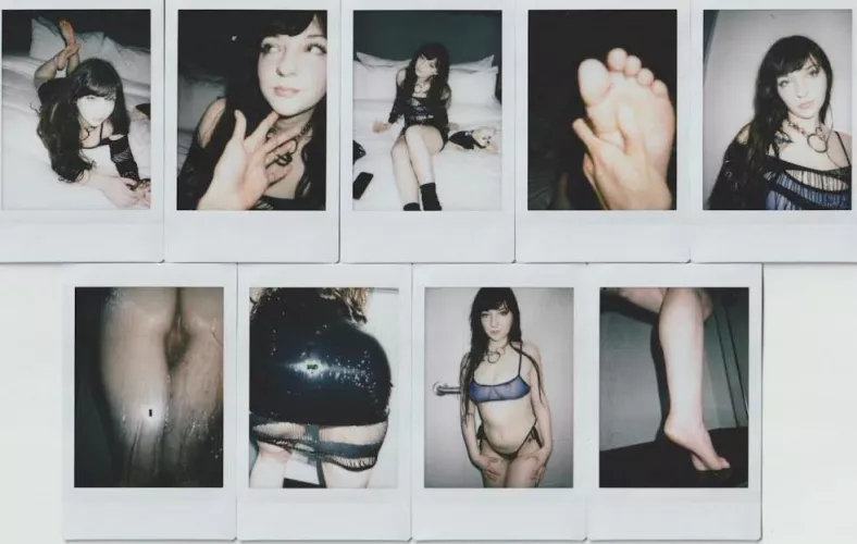 a series of polaroids my gf took of me (she has a foot fetish lmao) by sosrypls