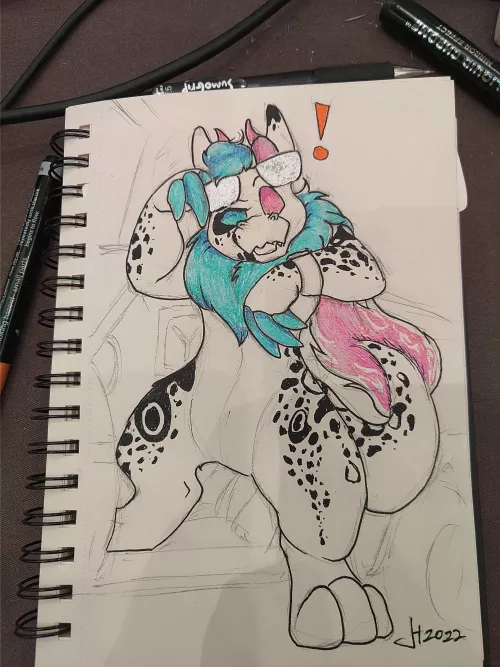 A sketchbook commission I did at Furnal Equinox! by IronRaptor