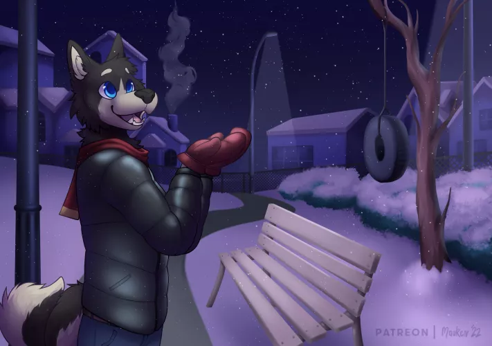 A Soft Snow ❄ (Art by me) by maukeiv