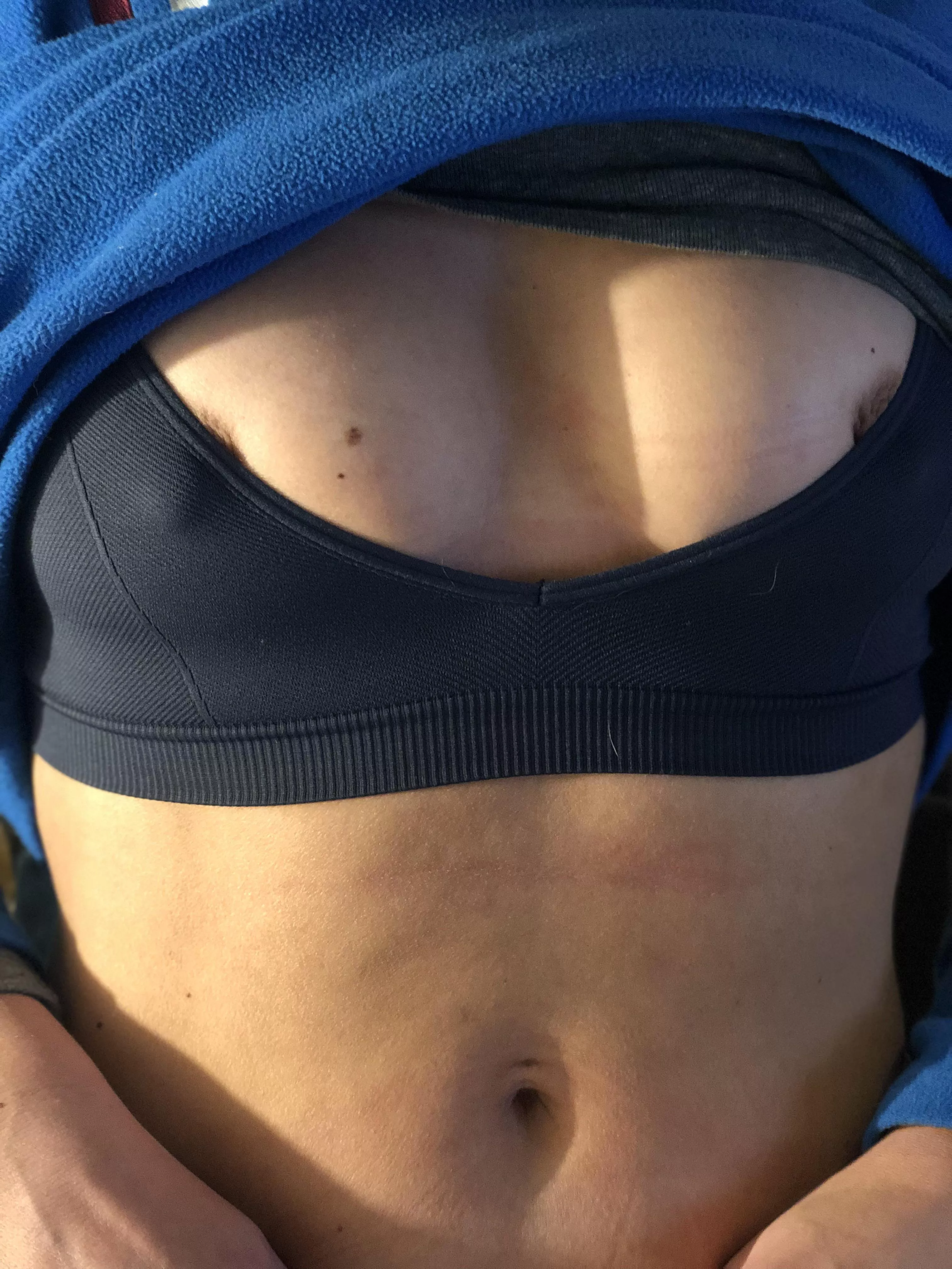 A sports bra can even hide my nips. posted by Blue_Monster_3