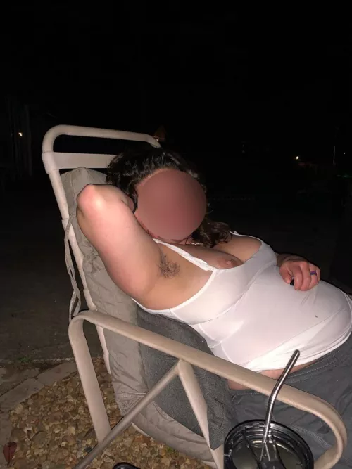 A tight white tank, a fire, and good tunes. What else does a girl need? 🔥🔥🔥 by Pleasant-Freedom3562