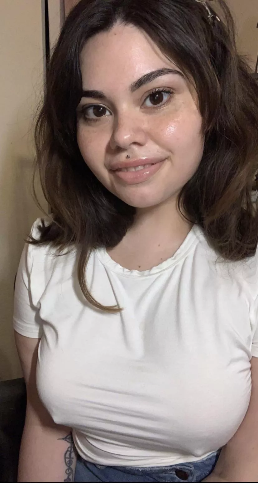 A white T-shirt, classic and begs to be worn braless posted by mollyzedolly