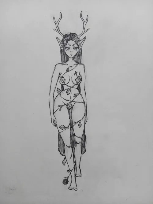 A wood elf is approaching you. Wyd? by Ragekr