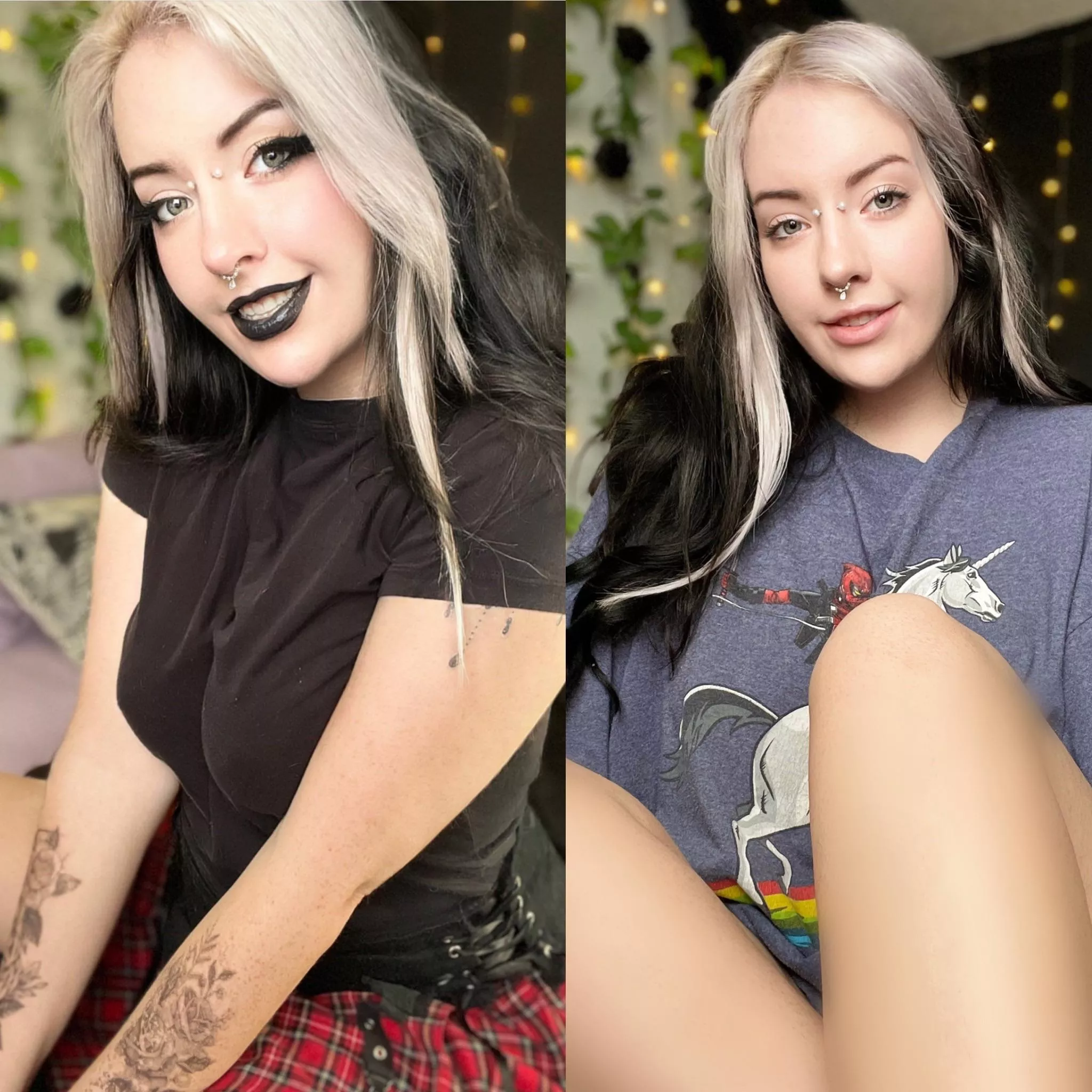 About to go on a date vs cuddling at home watching anime ☺️ posted by ValerieVampyr